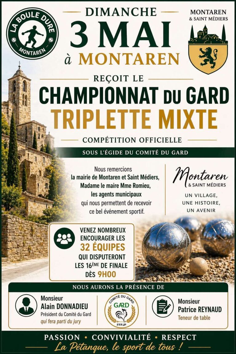 Championnat du Gard – Triplette Mixte