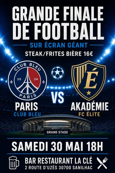 Retransmission – Finale league des Champions sur écran géant
