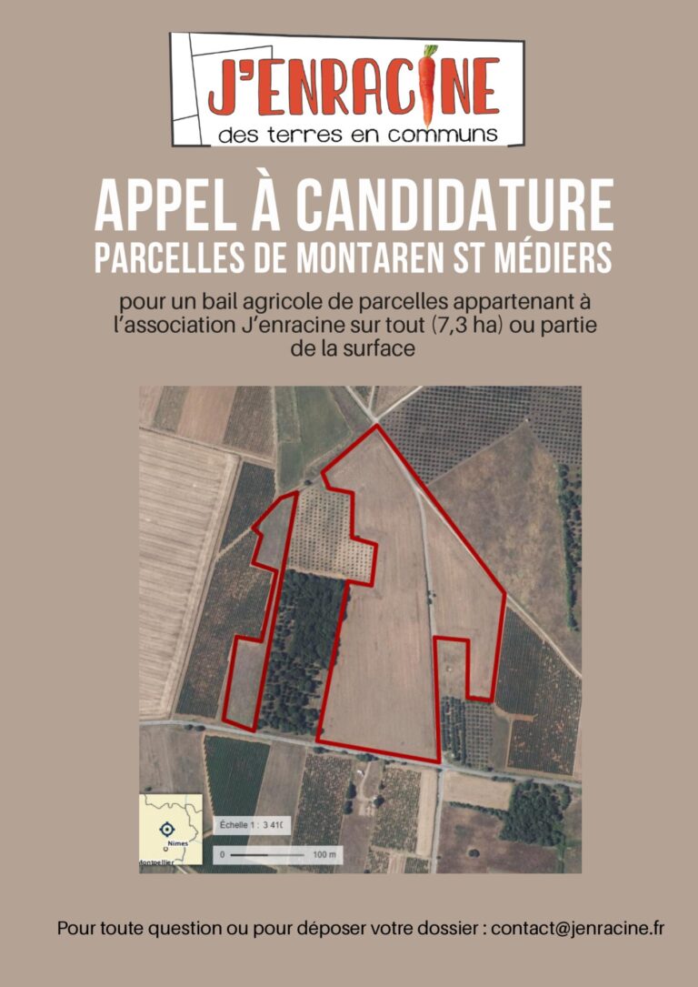 Appel à candidature pour des parcelles agricoles