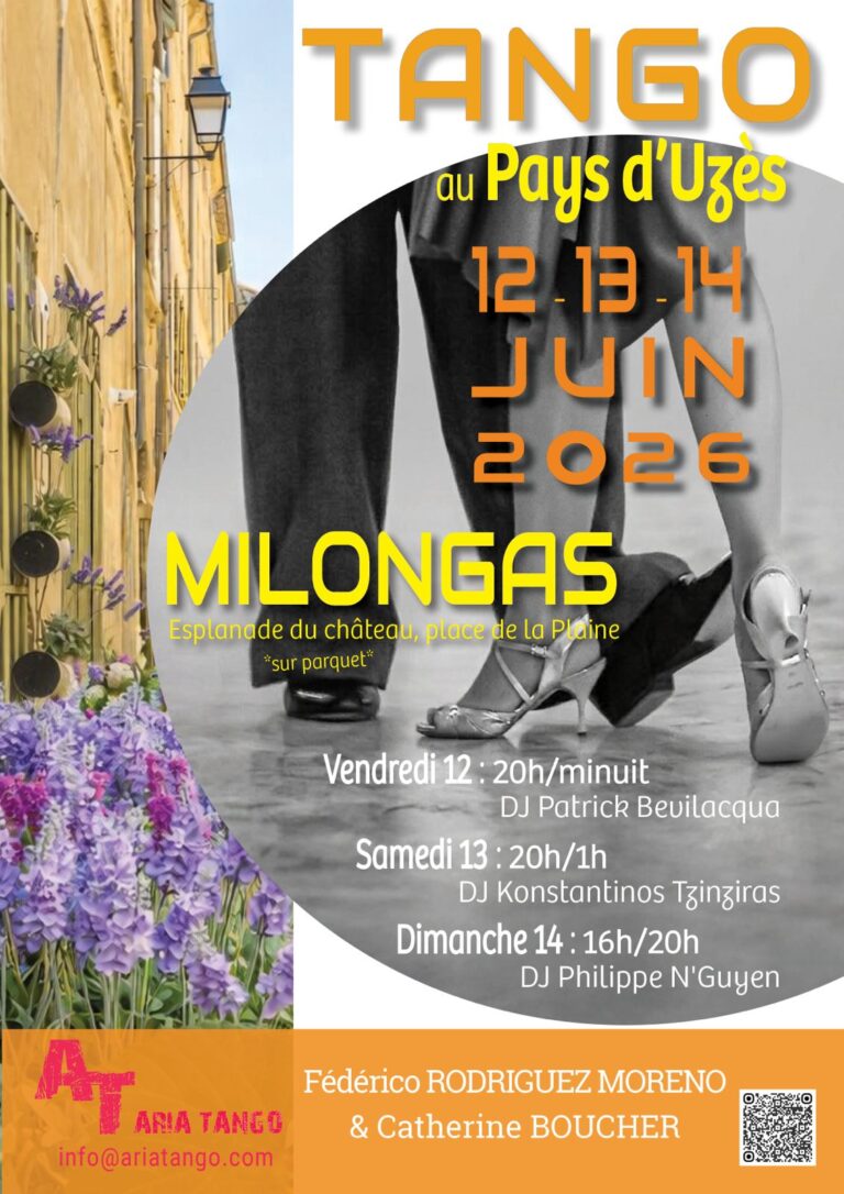 Tango – Milongas du 12 au 14 juin