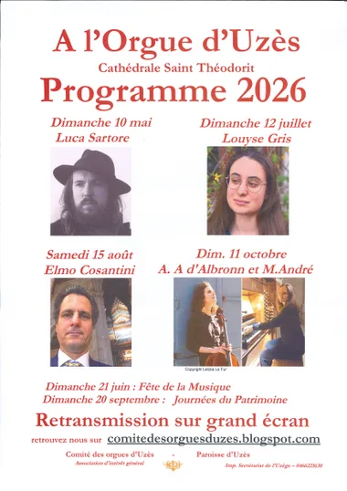 Concerts d&rsquo;orgue à la cathédrale