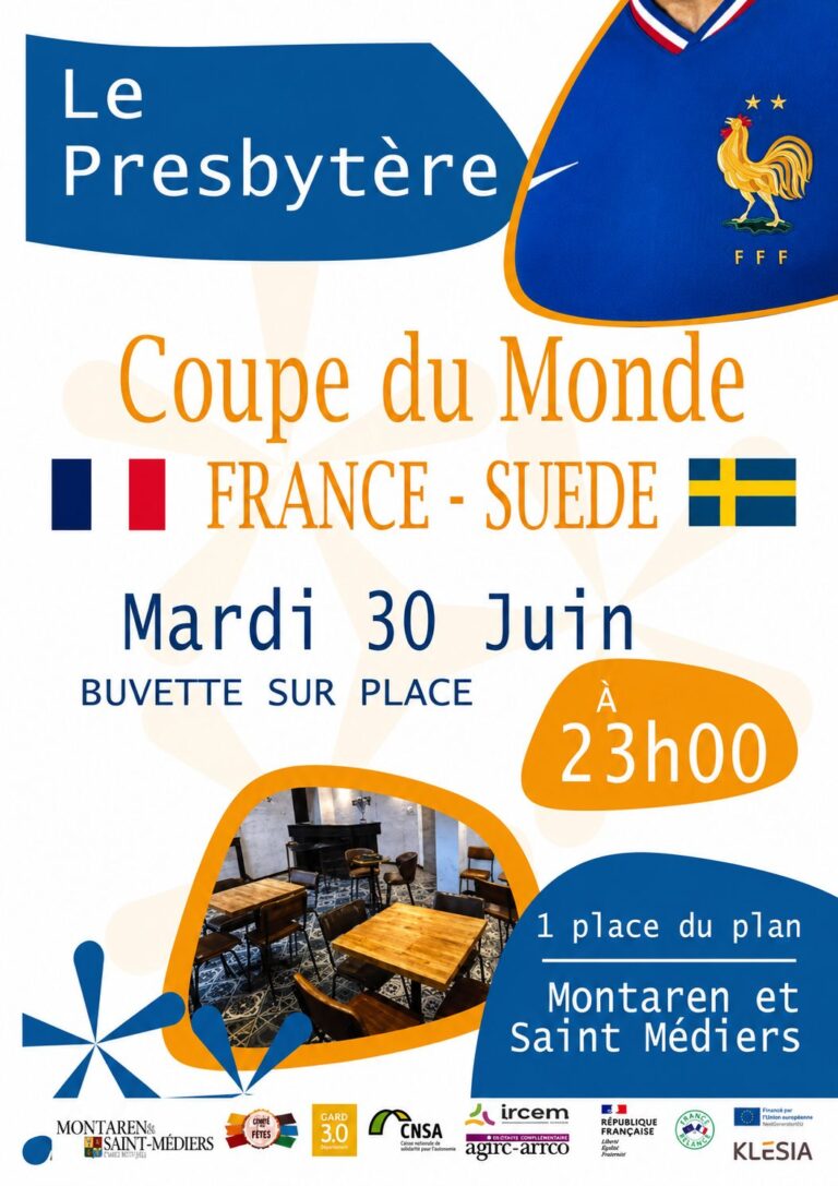 Retransmission de la Coupe du Monde : France – Suède
