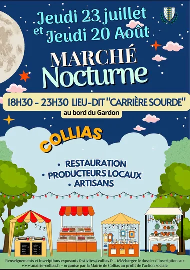 Marché Nocturne au bord du Gardon