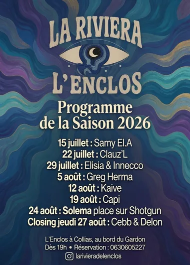 Soirées DJ set à la Riviera de l’Enclos