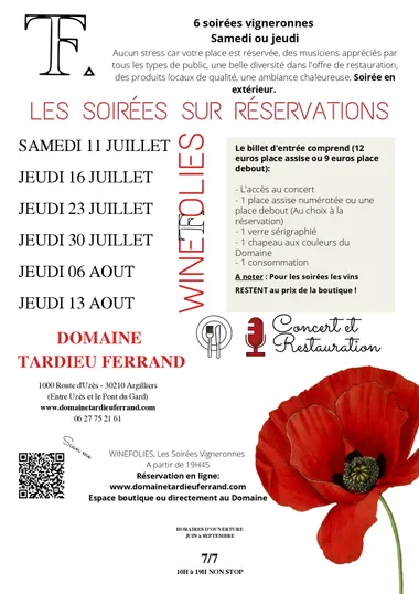 Les soirées vigneronnes – Domaine Tardieu Ferrand