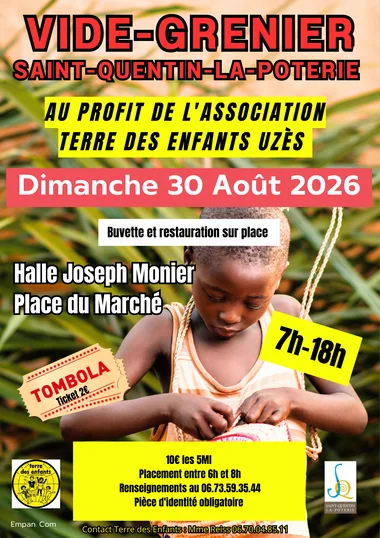 Vide-grenier de l&rsquo;association Terre des Enfants Uzès