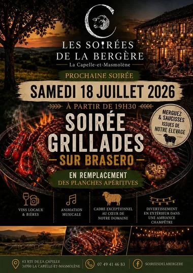Soirée grillade sur brasero