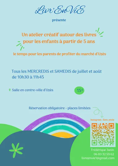 Ateliers créatifs enfants Livr&rsquo;EnVie