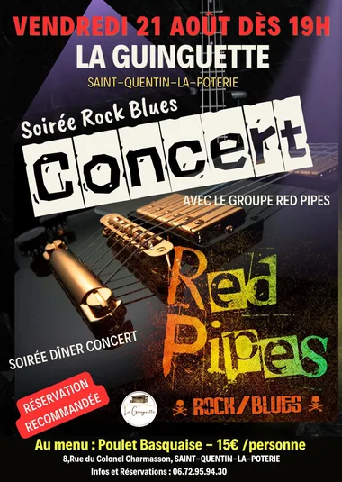 Concert – Rock et Blues – Red Pipes