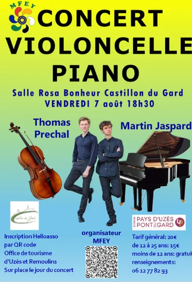 Concert instrumental- violoncelle et piano