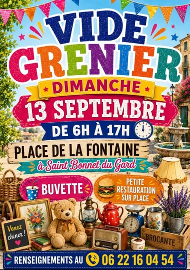 Vide-grenier à Saint Bonnet du Gard