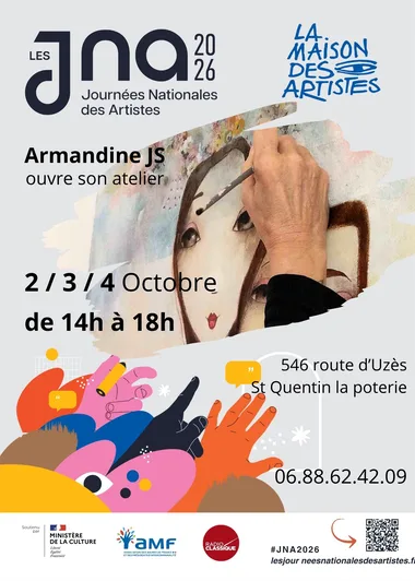 Journées Nationales des Artistes – Armandine JS ouvre son atelier