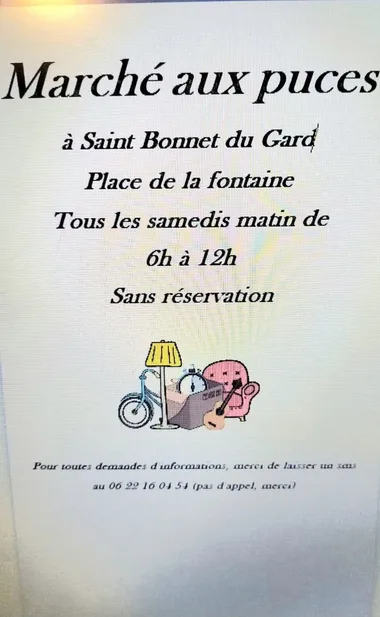 Marché aux puces à Saint Bonnet du Gard