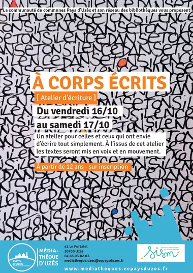 Atelier d&rsquo;écriture – A corps écrits