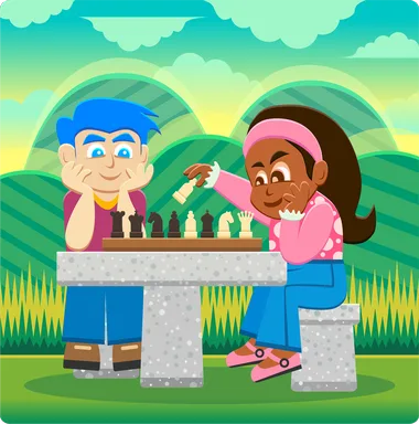 Jeux d&rsquo;échecs parents enfants