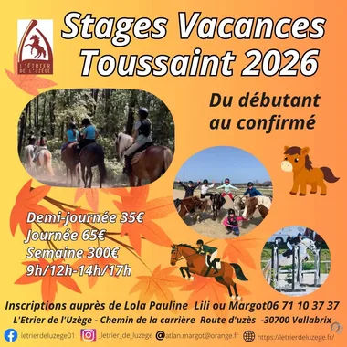 Stage  – Centre équestre et poney club