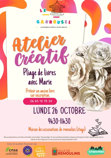 Atelier créatif – Pliage de livres