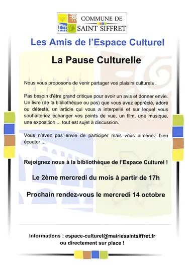 La pause culturelle