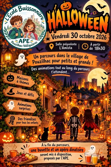 Halloween de l&rsquo;APE de Pouzilhac et Valliguières