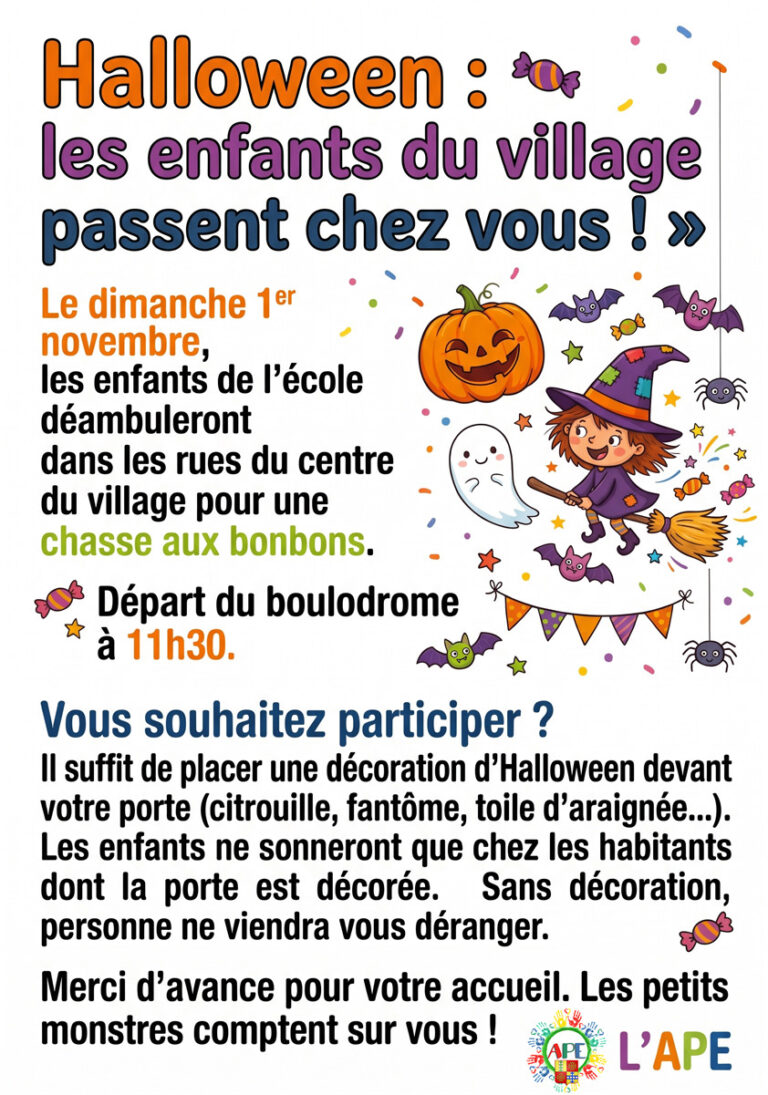 Halloween : décorez votre porte pour accueillir les enfants du village !