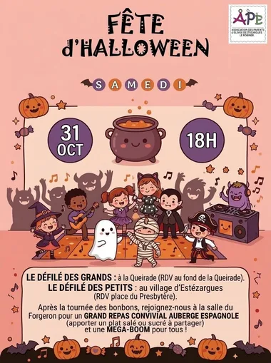 Fête d&rsquo;Halloween de l&rsquo;APE d&rsquo;Estézargues