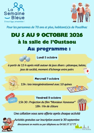 Semaine bleue –  Pouzilhac